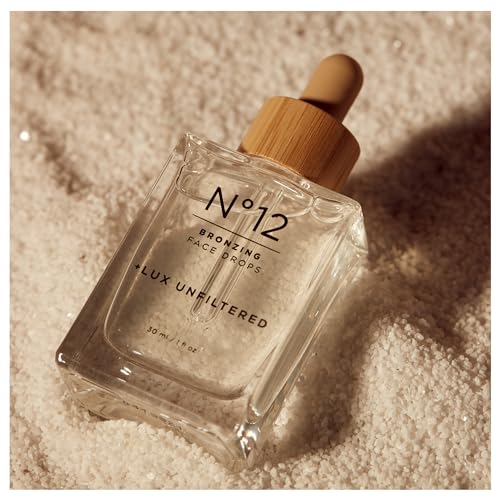 + Lux Unfiltered N°12 Bronzing Face Drops - Customizable Tan, Hyaluronic Acid & Vitamin E - 30ml