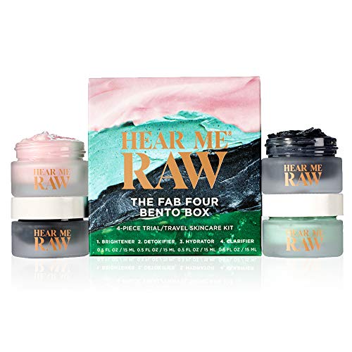 HEAR ME RAW Skin Care Set - Revitalize, Detoxify, Hydrate, Clarify - 4 Natural Treatments