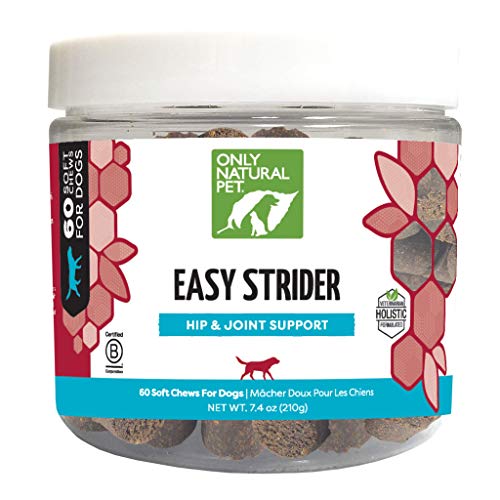 Only Natural Pet Hip & Joint Supplement - Supports Mobility, All-Natural Ingredients - 60 Soft Chews