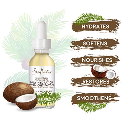 SheaMoisture Overnight Face Oil - Daily Hydration, Fair Trade Ingredients - 1 oz