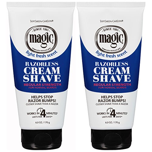 SoftSheen-Carson Magic Razorless Shaving Cream - Quick Hair Removal, Fresh Scent - 2 Count