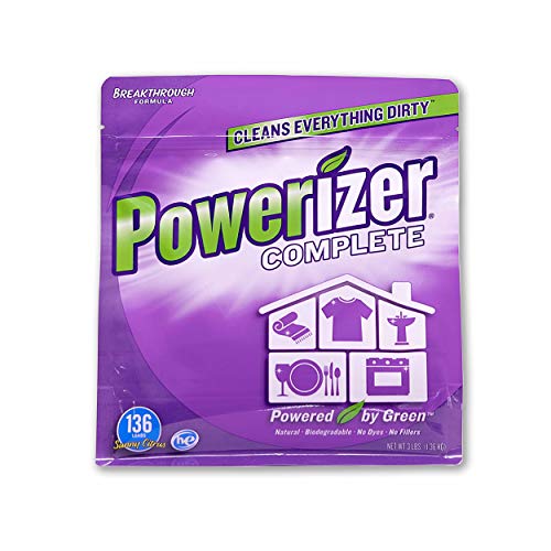 Powerizer Complete Laundry Detergent - 6-in-1 Cleaning Power, Biobased Ingredients - 3 lb Powder
