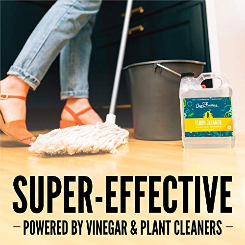 Aunt Fannie's Cleaning Essentials Set - Non-Toxic Floor Cleaner & Wipes, Bright Lemon - 35ct