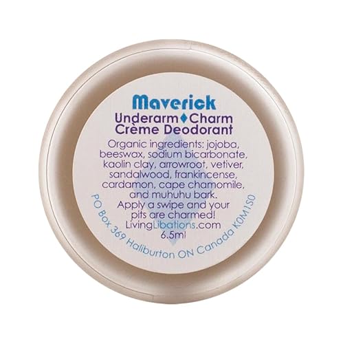 Living Libations Organic Maverick Deodorant - Natural Odor Neutralizer, Vegan - 0.21 oz