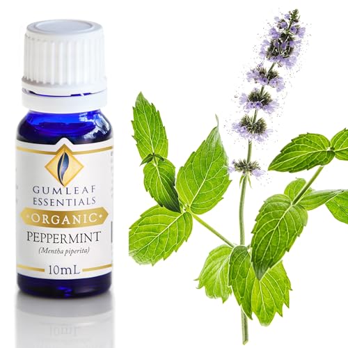 Gumleaf Essentials Organic Peppermint Essential Oil - 100% Pure, Vegan, 10ml