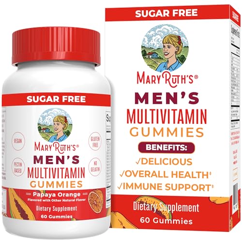 MaryRuth Organics Men's Multivitamin Gummies - Immune Boost, Vegan, Non-GMO - 60 Count