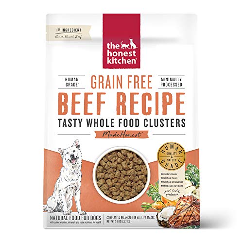 The Honest Kitchen Human Grade Beef Dry Dog Food - Complete Nutrition, 5 lb Bag