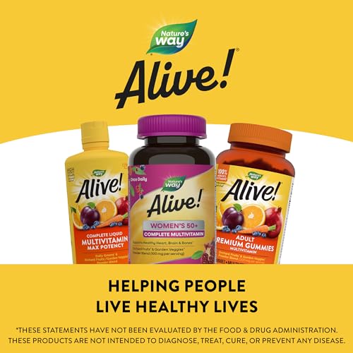 Nature's Way Alive! Women's 50+ Multivitamin - Supports Heart, Brain, Bones - 130 Tablets