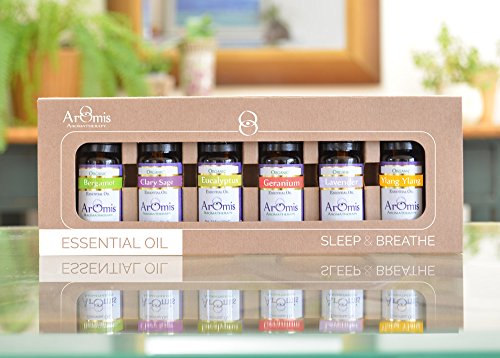 ArOmis Essential Oil Kit - Promote Restful Sleep, 100% Pure, 6 Premium Scents - 30ml