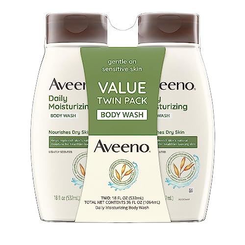 Aveeno Body Wash - Nourishes & Cleanses Dry Skin, Prebiotic Oat, Light Fragrance - 18 fl. oz, 2-Pack