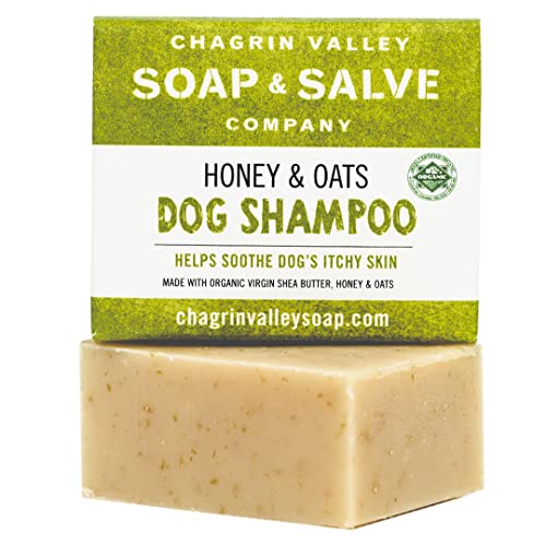 Chagrin Valley Dog Shampoo Bar - Nourishing Honey & Oats for Itchy Skin - 3.8oz