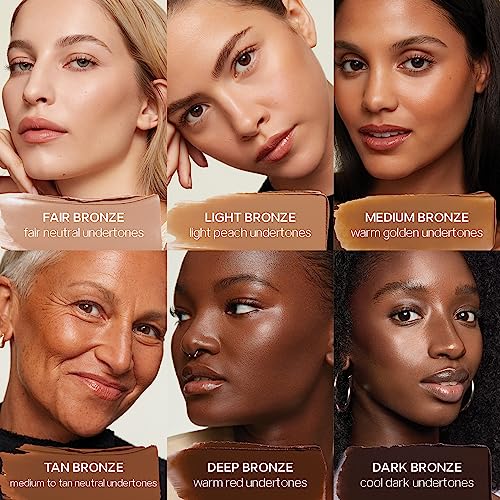 Saie Makeup Brush & Sun Melt Bronzer Duo - Soft, Buildable Cream Contour, Cruelty-Free - 1oz