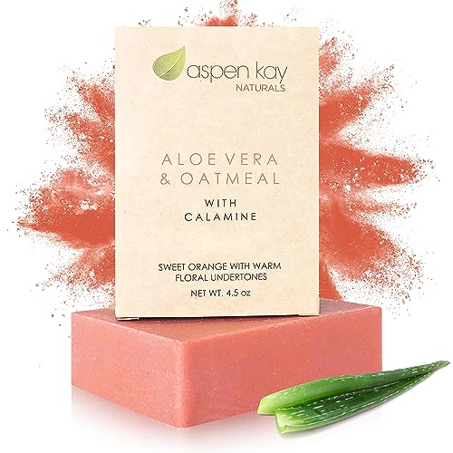 Aspen Kay Naturals Calamine Soap Bar - Nourishing with Aloe Vera, Oats & Essential Oils - 4.5oz