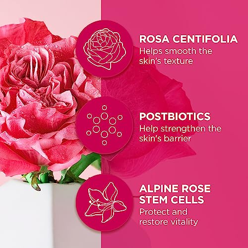 Andalou Naturals 1000 Roses Day Cream - Balances Microbiome, Nourishes Sensitive Skin - 1.7oz