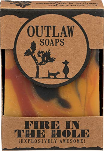 OUTLAW SOAPS Fire In The Hole Bar Soap - Food Safe, Durable & Flexible, 4oz