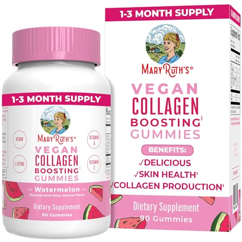 MaryRuth Organics Collagen Booster Gummies - Support Natural Synthesis, Vegan, Non-GMO - 90 Servings