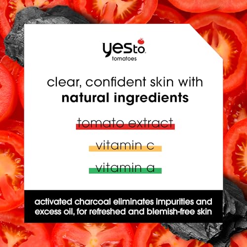 Yes To Tomatoes Charcoal Mud Mask - Draws Out Impurities, Salicylic Acid - 2.006 Fl Oz