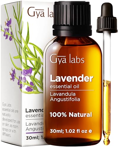 Gya Labs Lavender Essential Oil - Calming Aroma for Skin & Hair Care, 100% Pure - 1.02 fl oz