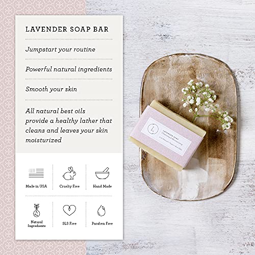 Lizush Bath & Body Gift Set - Pampering Lavender Spa Essentials, All-Natural Ingredients - 9 Pieces