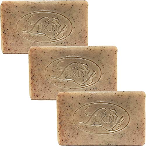 Luxiny Natural Soap Set - Moisturizing Vegan Bars with Hazelnut Cappuccino Scent - 3 Pack