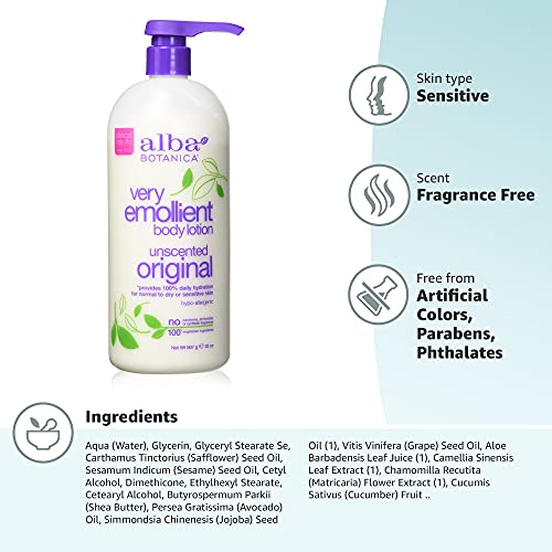Everyone Nourishing Body Lotion - EWG Verified, Plant-Based, Unscented - 32oz, Recycled Packaging