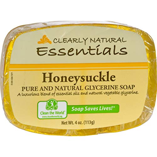 Clearly Natural Glycerine Bar Soap - Hydrating & Gentle, Honeysuckle Scent - 4 oz
