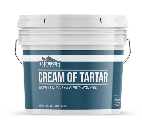 Earthborn Elements Cream of Tartar - Non-GMO Baking Stabilizer, Pure & Vegan - 1 Gallon