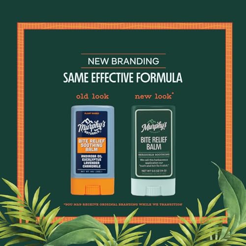 Murphy's Naturals Soothing Skin Balm Stick - Plant-Based Relief for Bug Bites, 3-Pack - 0.5oz