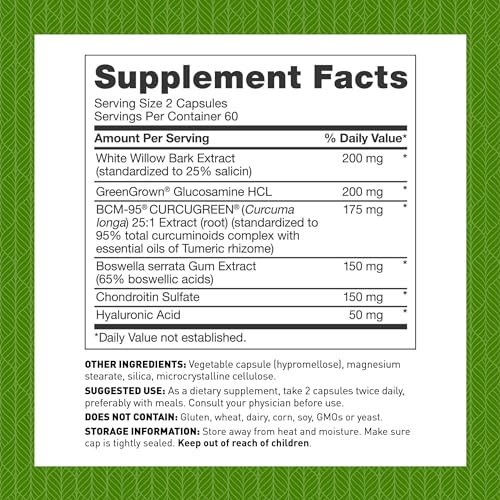 Dr Amy Myers Joint Supplement - Supports Lubrication & Flexibility, Non-GMO - 120 Capsules