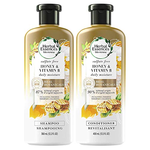 Herbal Essences Shampoo & Conditioner Set - Moisturizing with Real Botanicals, 13.5 & 12.2 fl oz