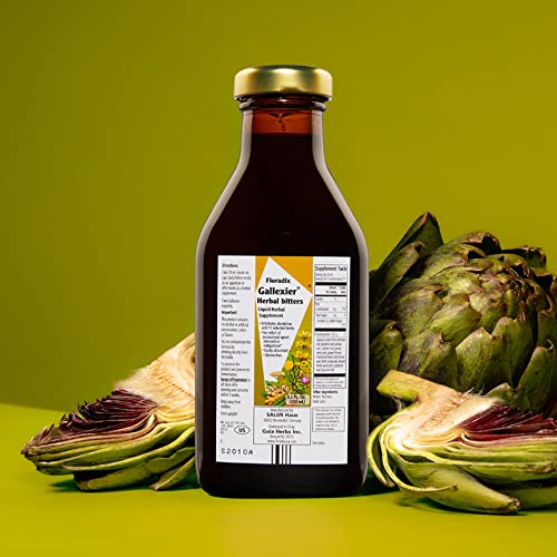 Floradix Gallexier Herbal Bitters - Digestive Support with Artichoke & Turmeric - 8.5 fl oz