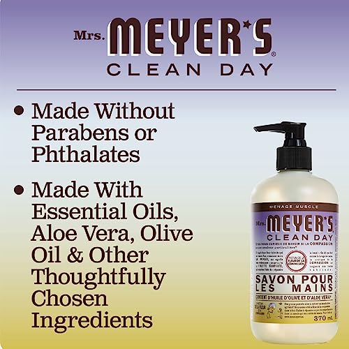 Mrs Meyer's Compassion Flower Hand Soap - No Animal Testing, Organic Certified - 12.5oz