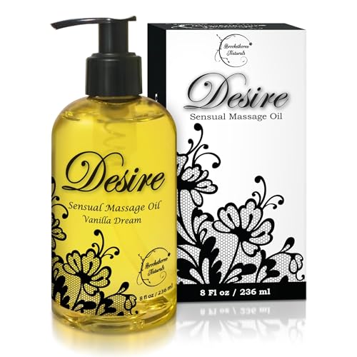 Desire Sensual Massage Oil - Smooth Skin & Relaxation with Natural Oils - 8oz