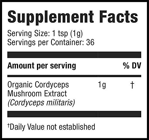 Moon Juice Cordyceps Mushroom Powder - Boosts Energy & Immune Support - Organic, Vegan, 1.3oz