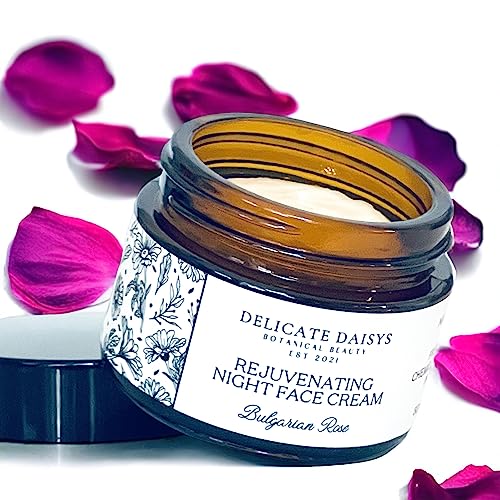 Delicate Daisys Night Cream - Hydrating Anti-Aging Formula with Rose & Shea Butter - 1.69 fl oz