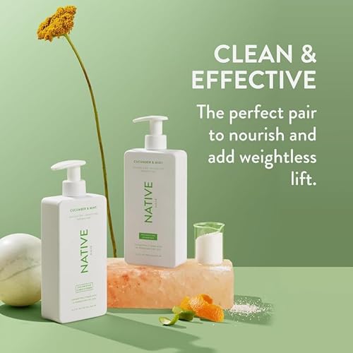 Native Shampoo & Conditioner Set - Volumizing, Vegan, Naturally Derived Ingredients - 16.5oz Each