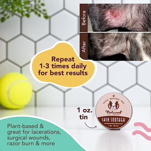 Natural Dog Company Skin Soother - Allergy & Itch Relief for Dogs, 100% Natural Ingredients - 2 oz