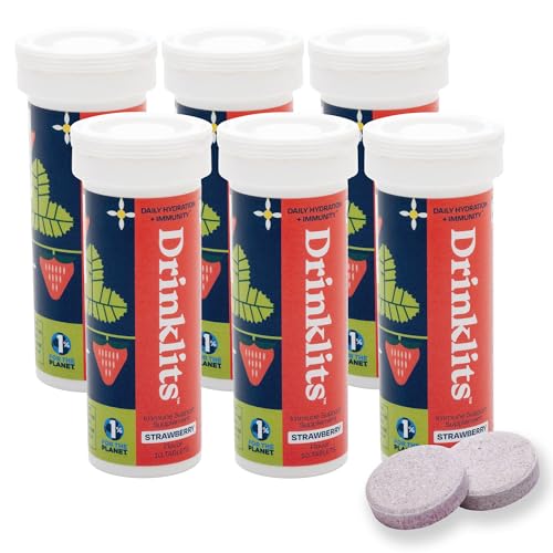 Drinklits Immune Defense Supplement - Strawberry Flavor, Vitamins & Herbal Blend - 60 Servings