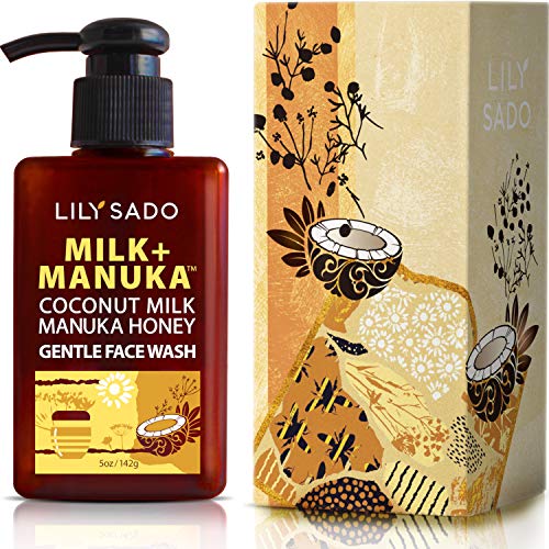 LILY SADO MILK+MANUKA Gentle Gel Face Cleanser - Nourishes, Soothes, Hydrates - 5oz