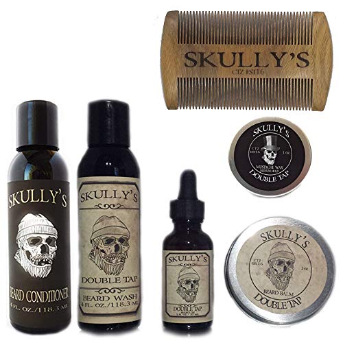Skully's Men's Grooming Set - Nourishing Beard Care, Premium Oils & Conditioner - 6-Piece Kit