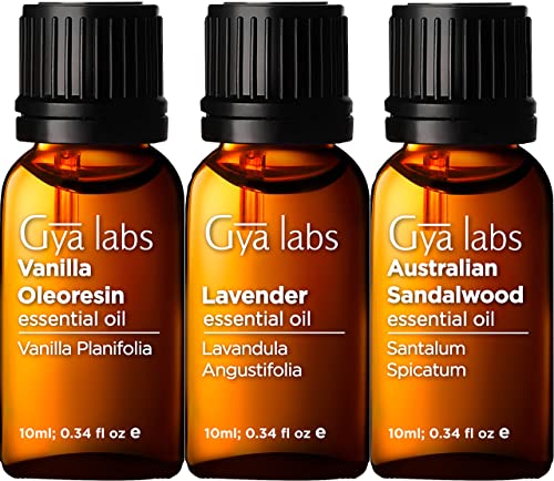 Gya Labs Essential Oil Set - Relaxing Blend for Dewy Skin, Quality-Assured - 3 x 0.34 fl oz