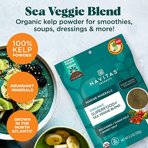 Navitas Organics Sea Veggie Blend Superfood - Boost Marine Minerals, USDA Organic, 4 OZ