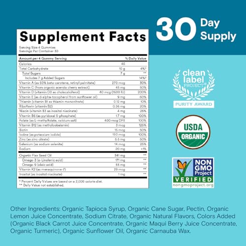 SmartyPants Multivitamin for Men - Immune Support, Organic Gummies, 13 Nutrients - 120 Count