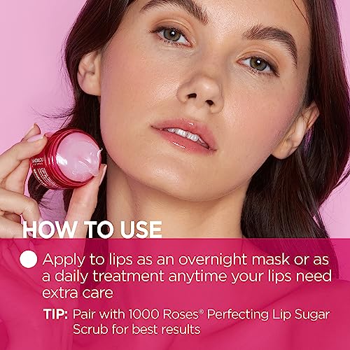 Andalou Naturals Lip Mask - Hydrating Overnight Treatment with Alpine Rose Cells - 0.42 Oz