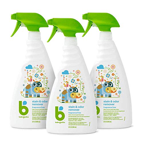 Babyganics Household Cleaner & Stain Remover - Plant-Derived, Fragrance-Free - 32oz, Pack of 3
