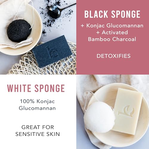 Beauty by Earth Facial Cleansing Sponge Set - Gentle Exfoliation, 100% Natural - 2 Pack