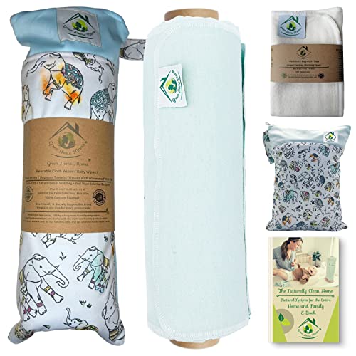 Reusable Paper Towels Roll - 100% Unbleached Cotton, Versatile Cleaning Solution - 29 Pack