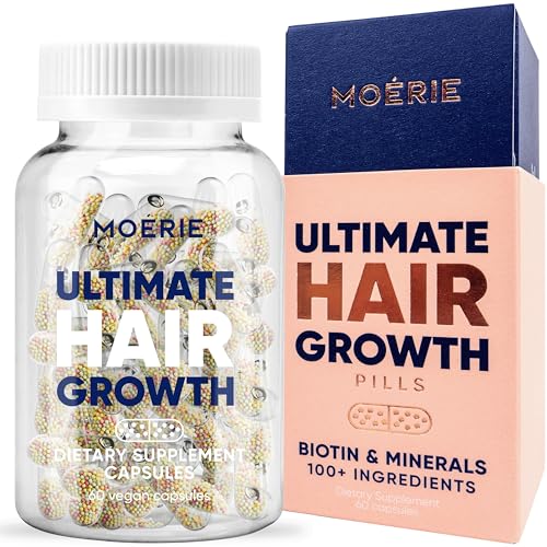 Moerie Hair Growth Supplement - Boost Hair, Skin & Nails with Biotin & Minerals - 60 Capsules