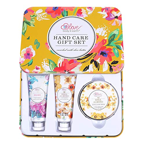 Nourishing Hand Care Set - Moisturizing Shea Butter Creams, Floral Scents - Travel Size Gift Box