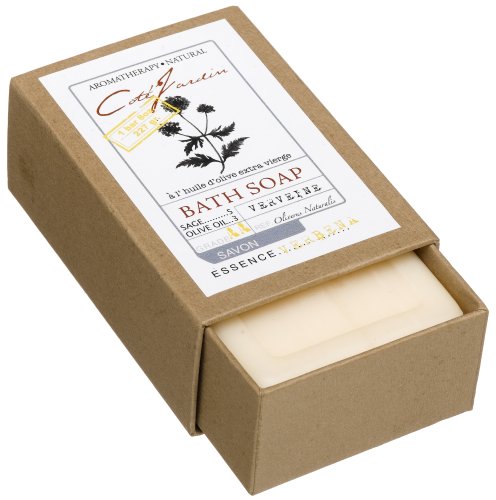 Cote Jardin Olive Oil Soap Set - Invigorating Verbena Scent, Hypo-Allergenic, 4 Pack - 8oz Each